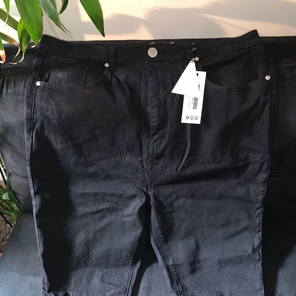 Black High Waisted Ripped Jeans